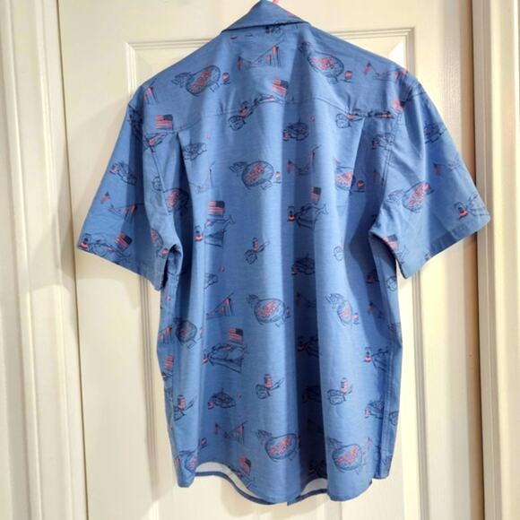 ❤️NWT❤️ Huk - Men's Blue Short Sleeve Shirt - Picture 3 of 7